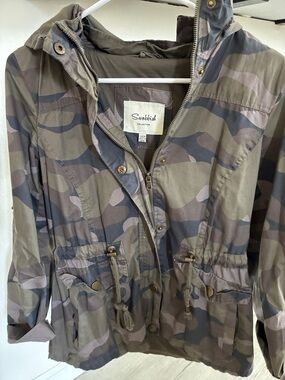 Snobbish Collection Women's Camo Utility Jacket - Olive/Khaki